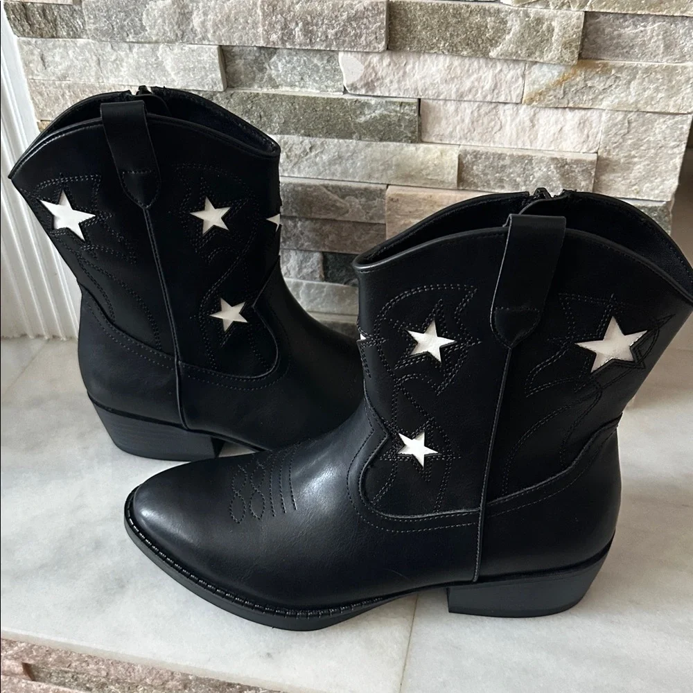 Wonder Nation Big Girls Star Western Cowgirl Boots Size 5